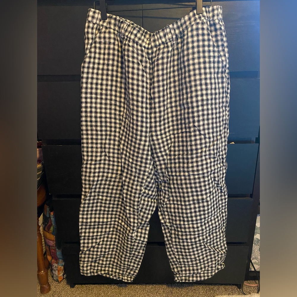 Quince 100% European Linen Gingham Pants